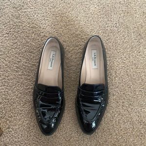 L.K. Bennett Iona Black Patent Driving Loafers